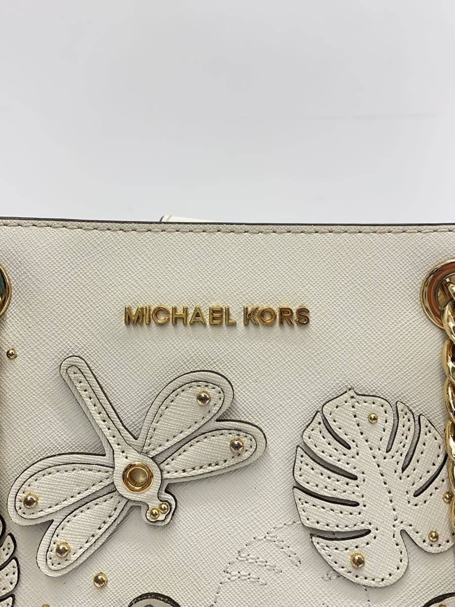 MICHAEL KORS Shoulder Bag Leather WHT 5