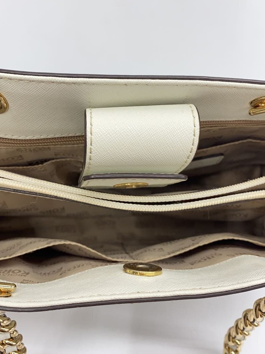 MICHAEL KORS Shoulder Bag Leather WHT 6