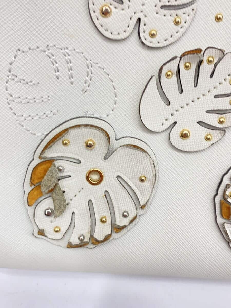 MICHAEL KORS Shoulder Bag Leather WHT 8