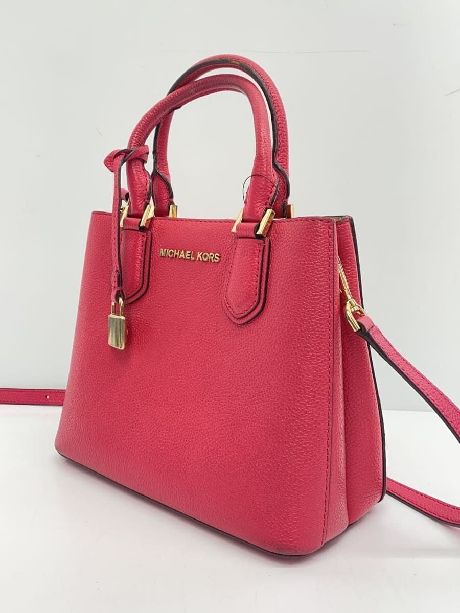 MICHAEL KORS Shoulder Bag Leather RED Solid NB-1805 2