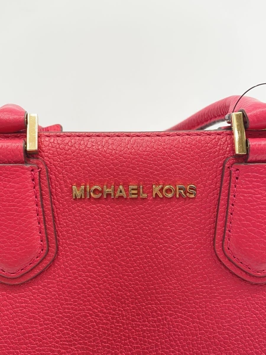MICHAEL KORS Shoulder Bag Leather RED Solid NB-1805 5