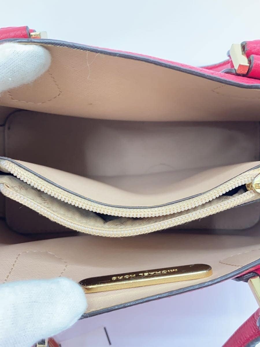 MICHAEL KORS Shoulder Bag Leather RED Solid NB-1805 6