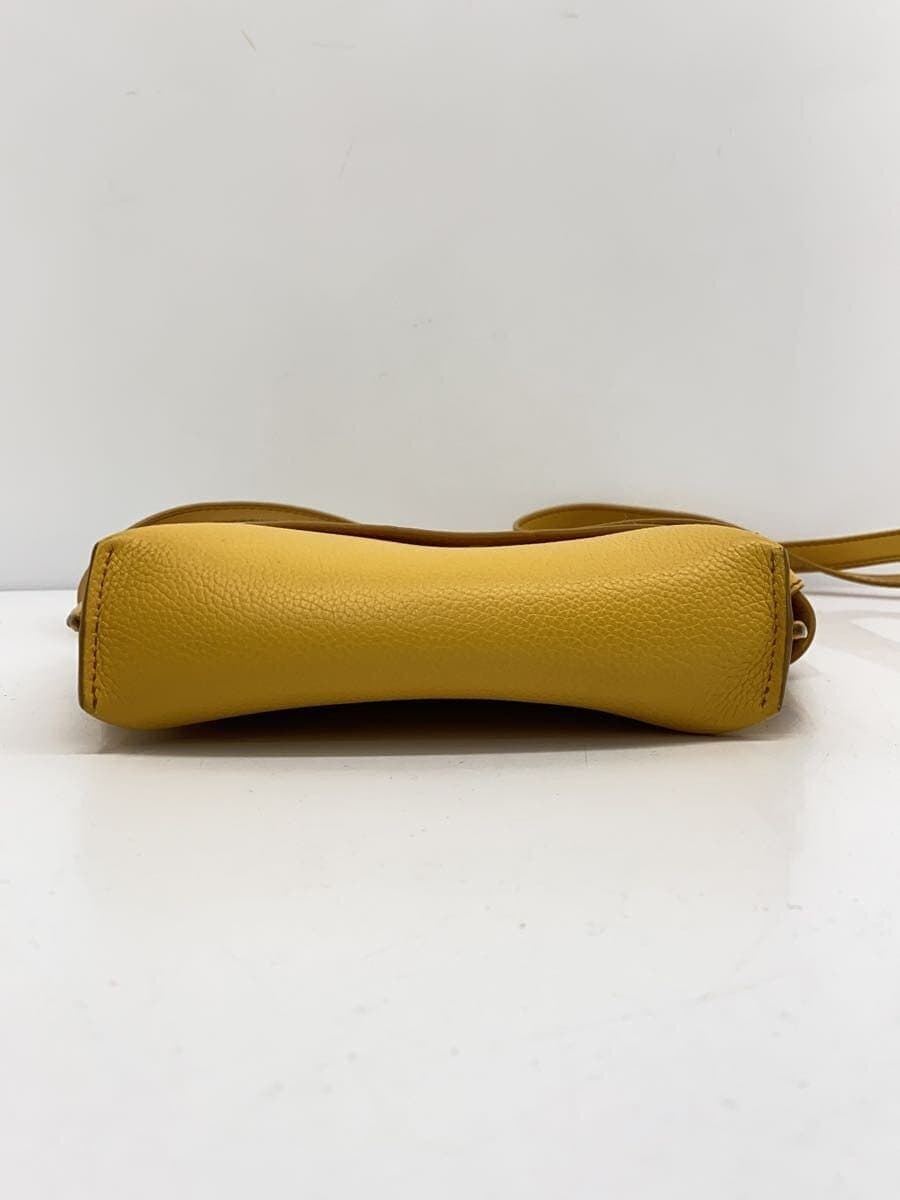 J&M DAVIDSON Shoulder Bag Leather YLW Solid 4