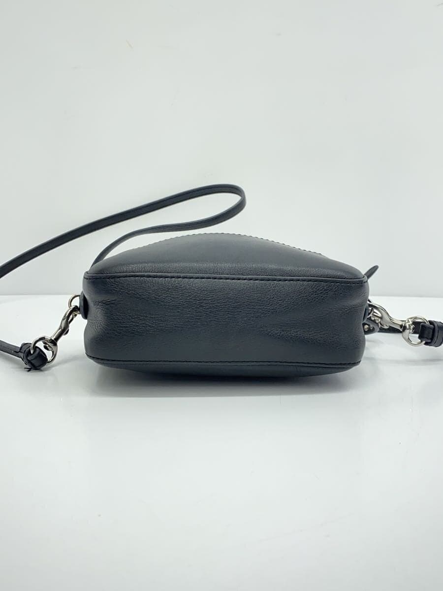 J&M DAVIDSONTOPHANDLEPEBBLEMINI Shoulder Bag Leather BLK Solid 4