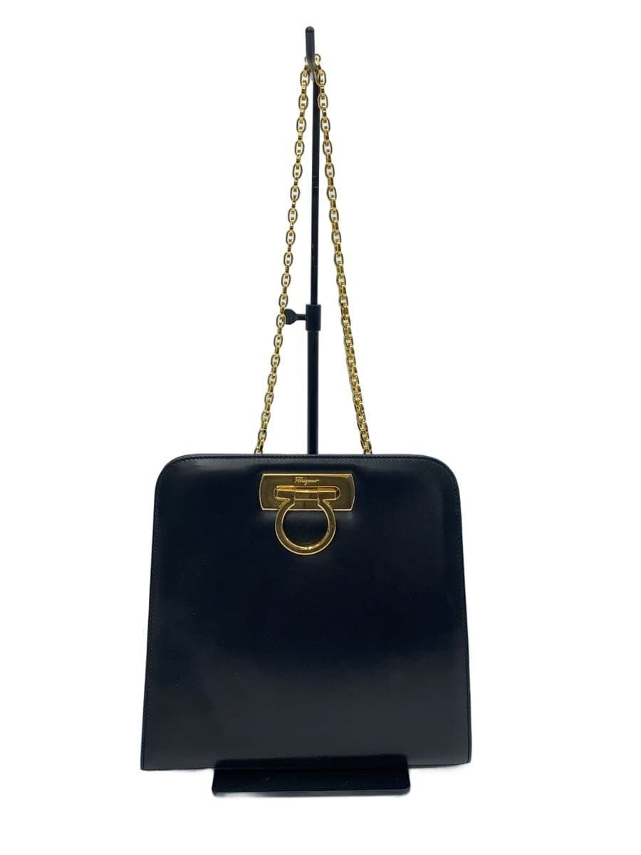 Salvatore Ferragamo shoulder bag leather black plain P215241