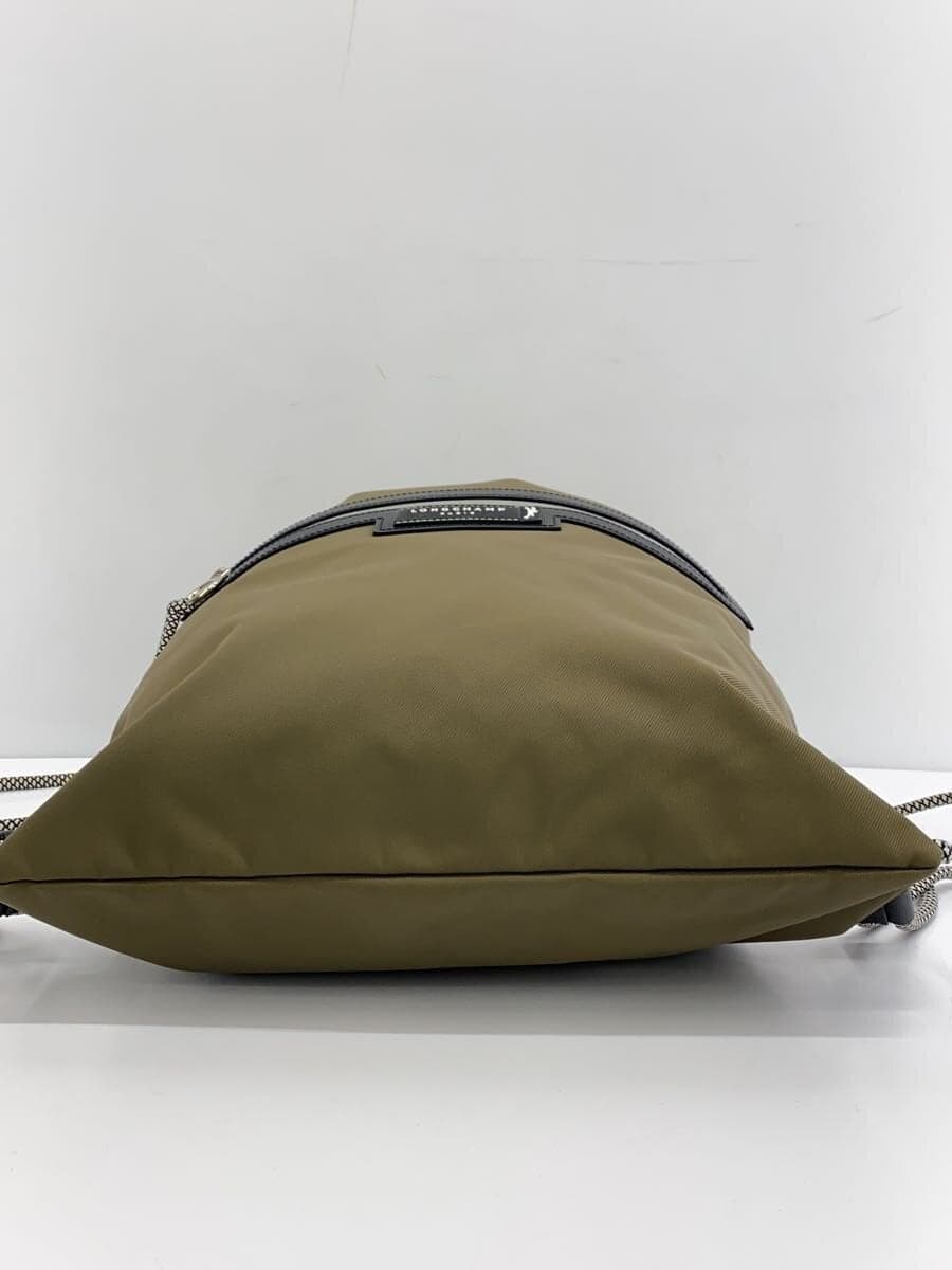 LONGCHAMP Backpack -- Green Solid Color 4