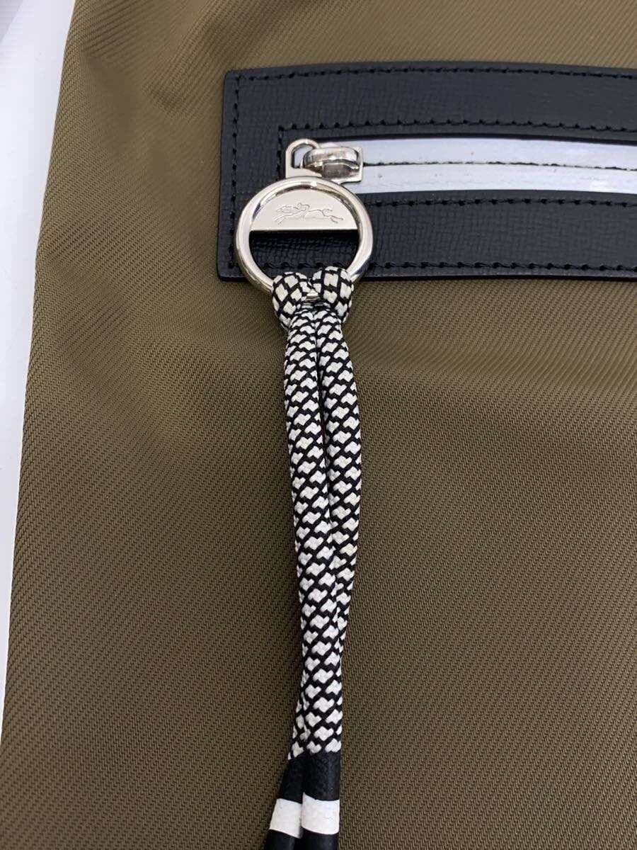 LONGCHAMP Backpack -- Green Solid Color 8