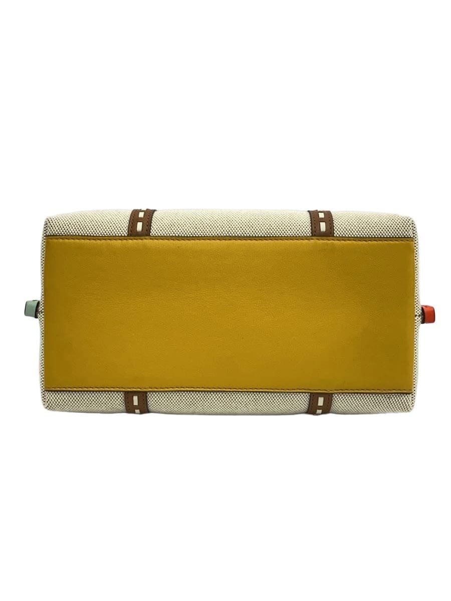 TORY BURCH Shoulder Bag Canvas Beige Solid Color 4