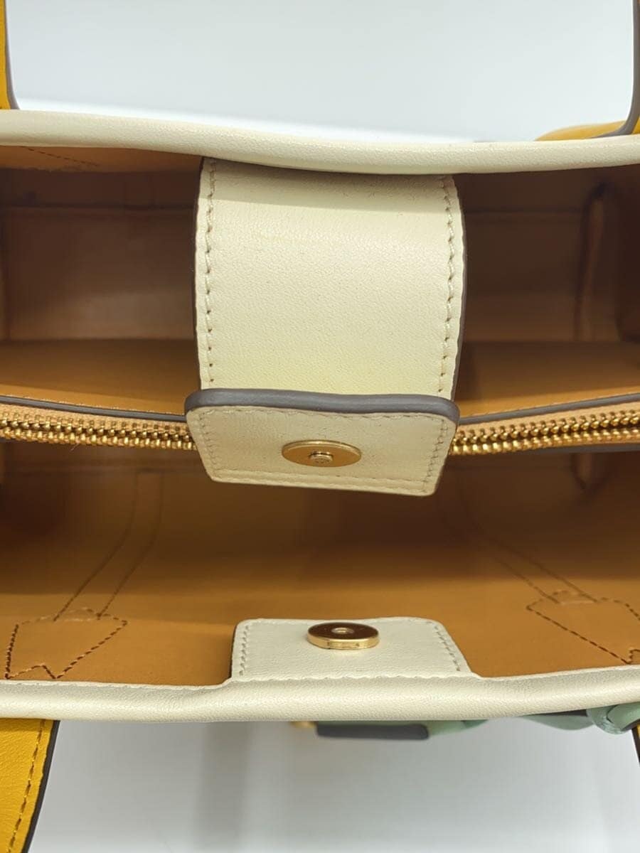 TORY BURCH Shoulder Bag Canvas Beige Solid Color 6