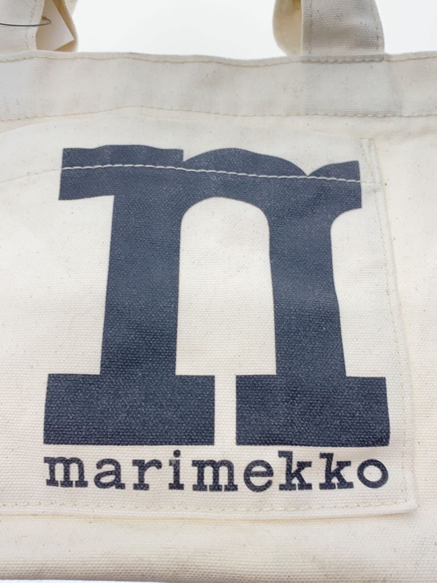 marimekko MONO MINI TOTE SOLID Handbag Canvas WHT Print 5