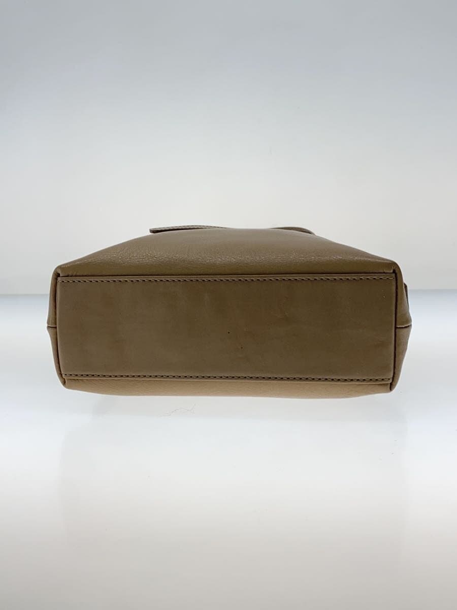 russetgemeil gem by Shape 2-Way Mini Handbag Shoulder Bag Leather BEG 4