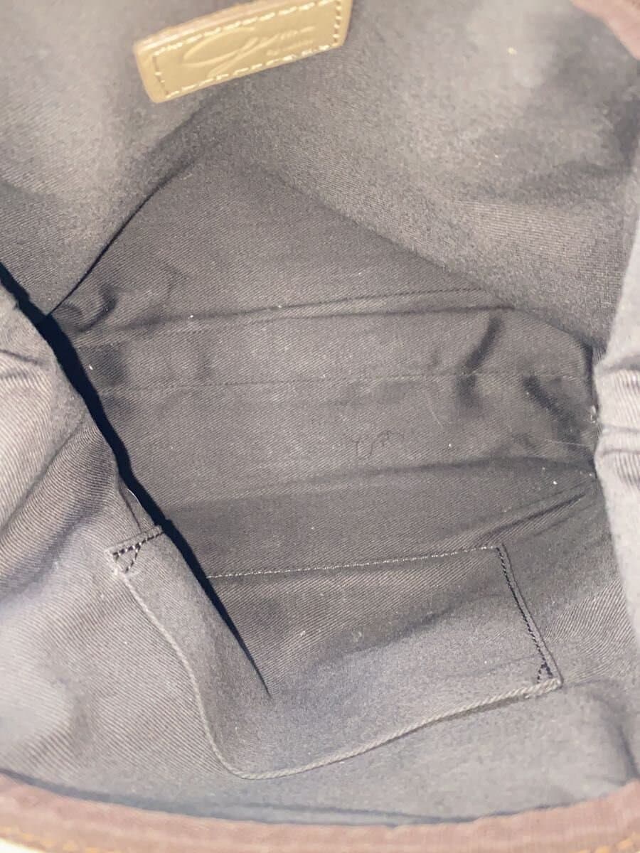 russetgemeil gem by Shape 2-Way Mini Handbag Shoulder Bag Leather BEG 6