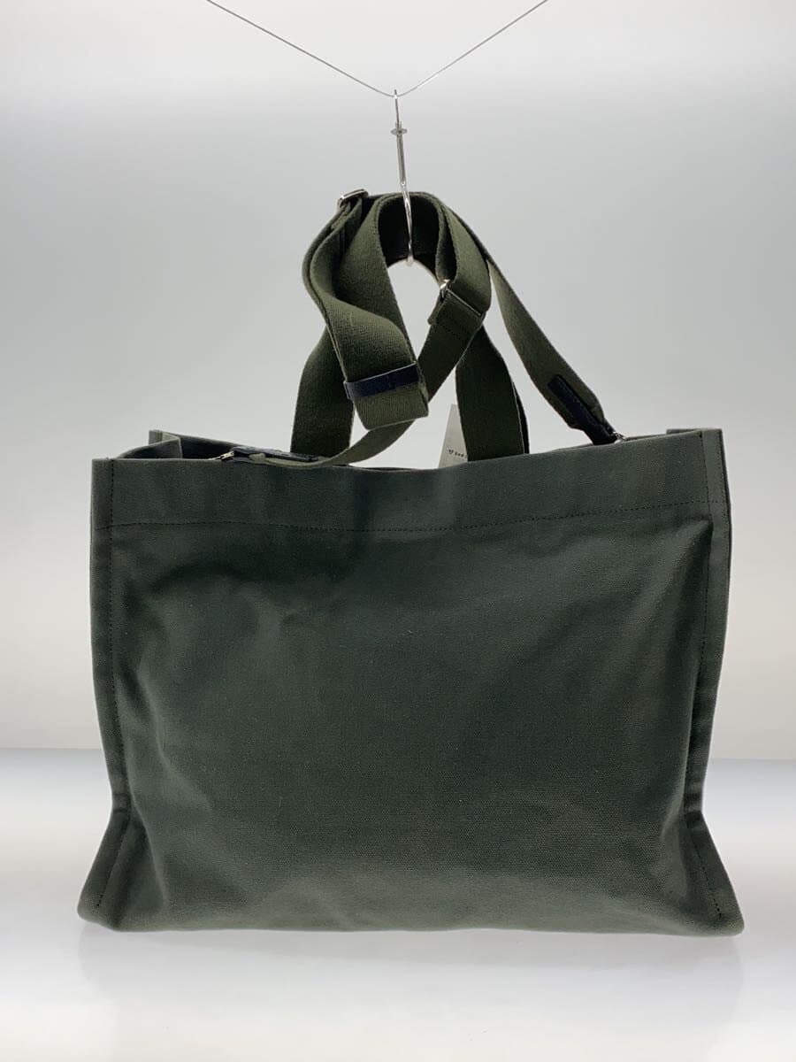 agnes b.2-Way Tote Bag Cotton KHK TAS11-02 3