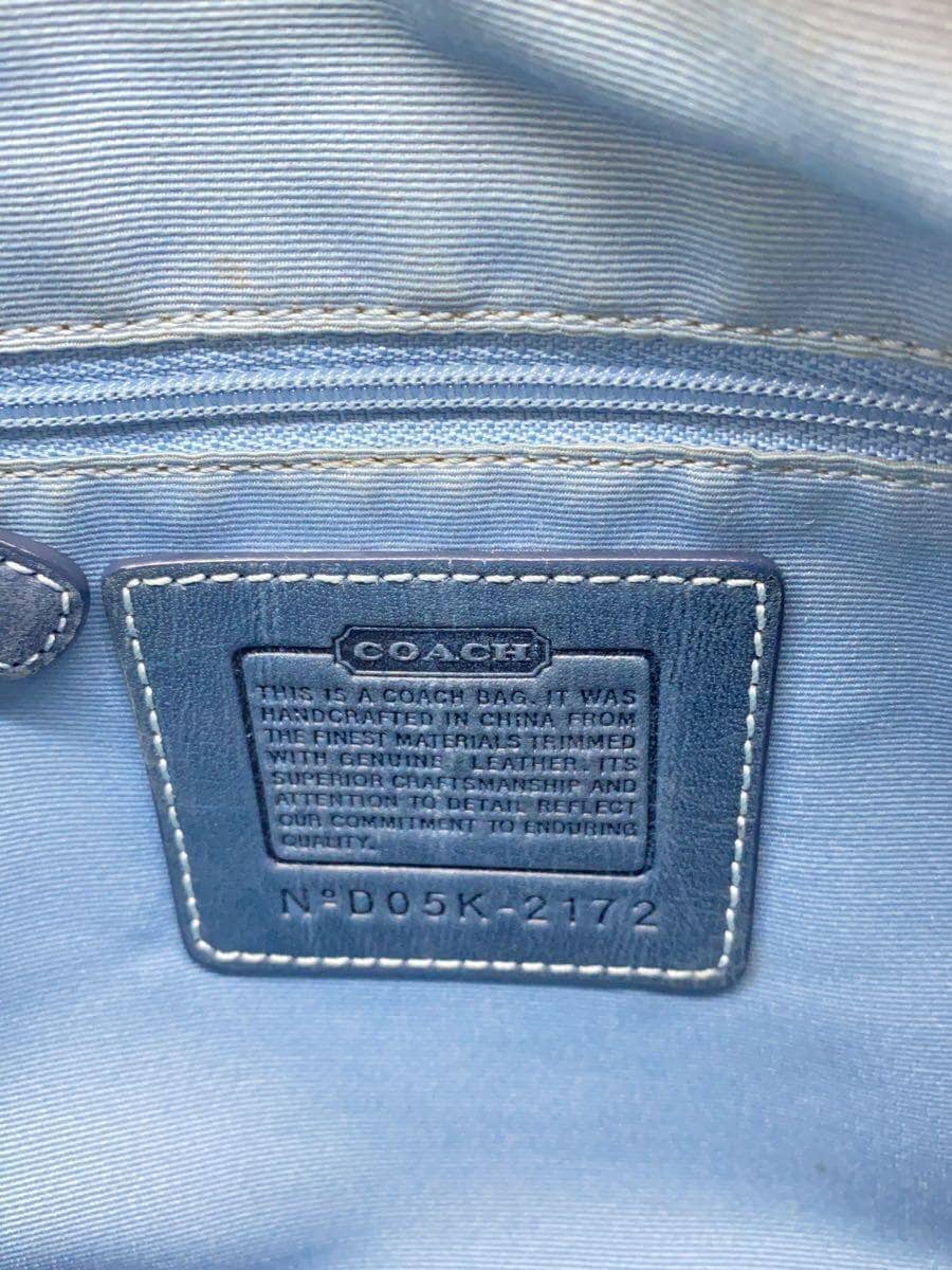 COACH Signature One Shoulder Shoulder Bag Canvas BLU All Over Pattern 2172 5