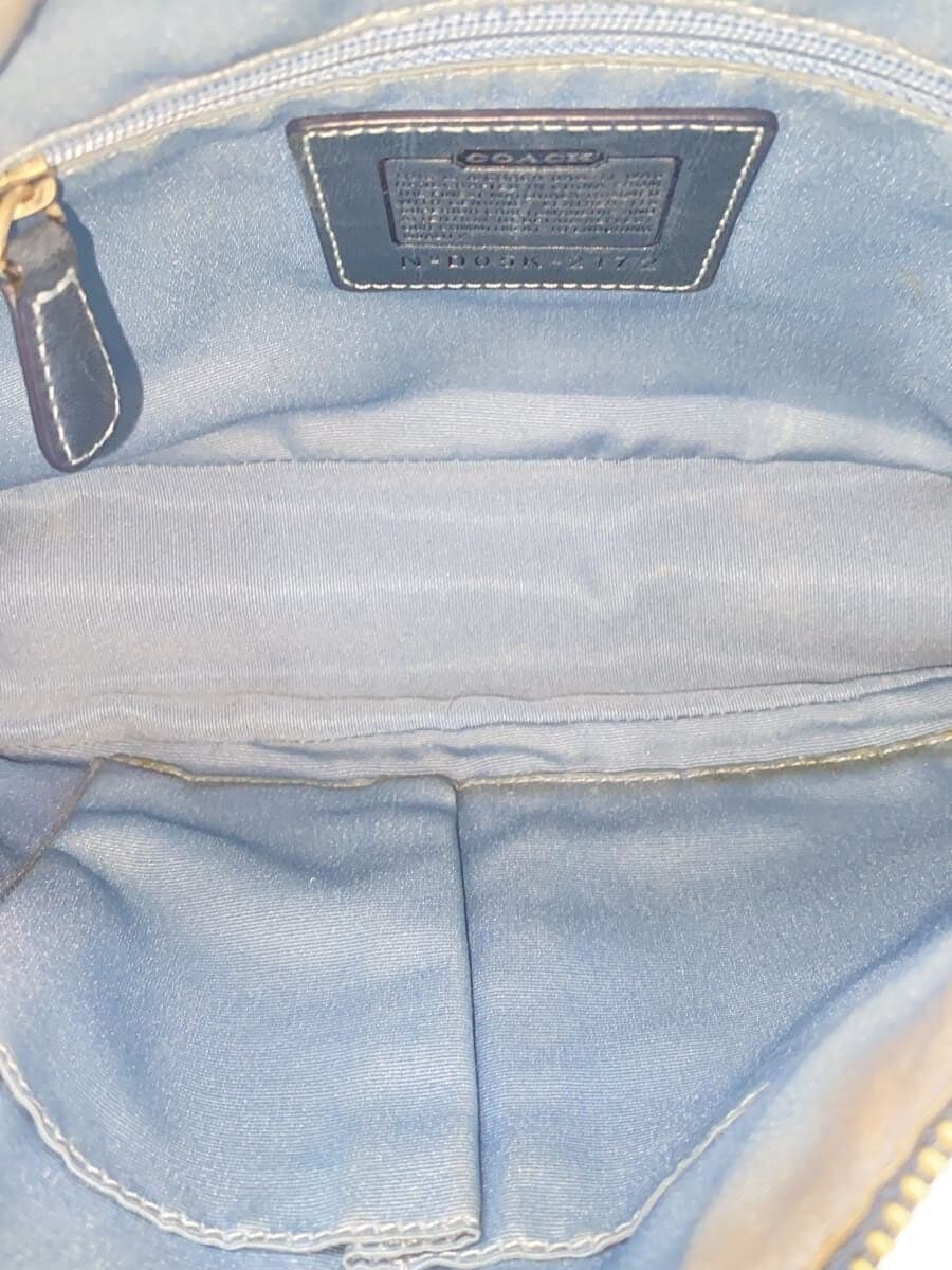 COACH Signature One Shoulder Shoulder Bag Canvas BLU All Over Pattern 2172 6