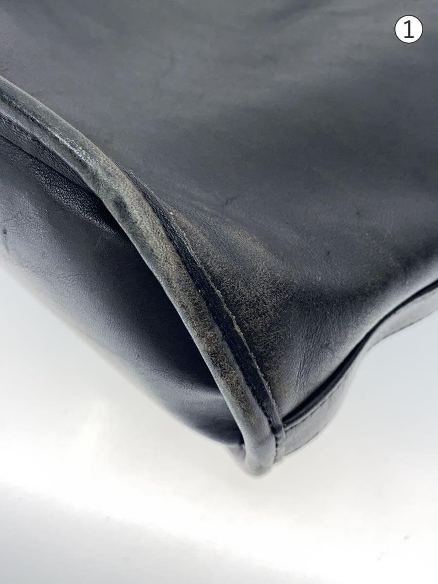 COACH Shoulder Bag Leather BLK 105 7