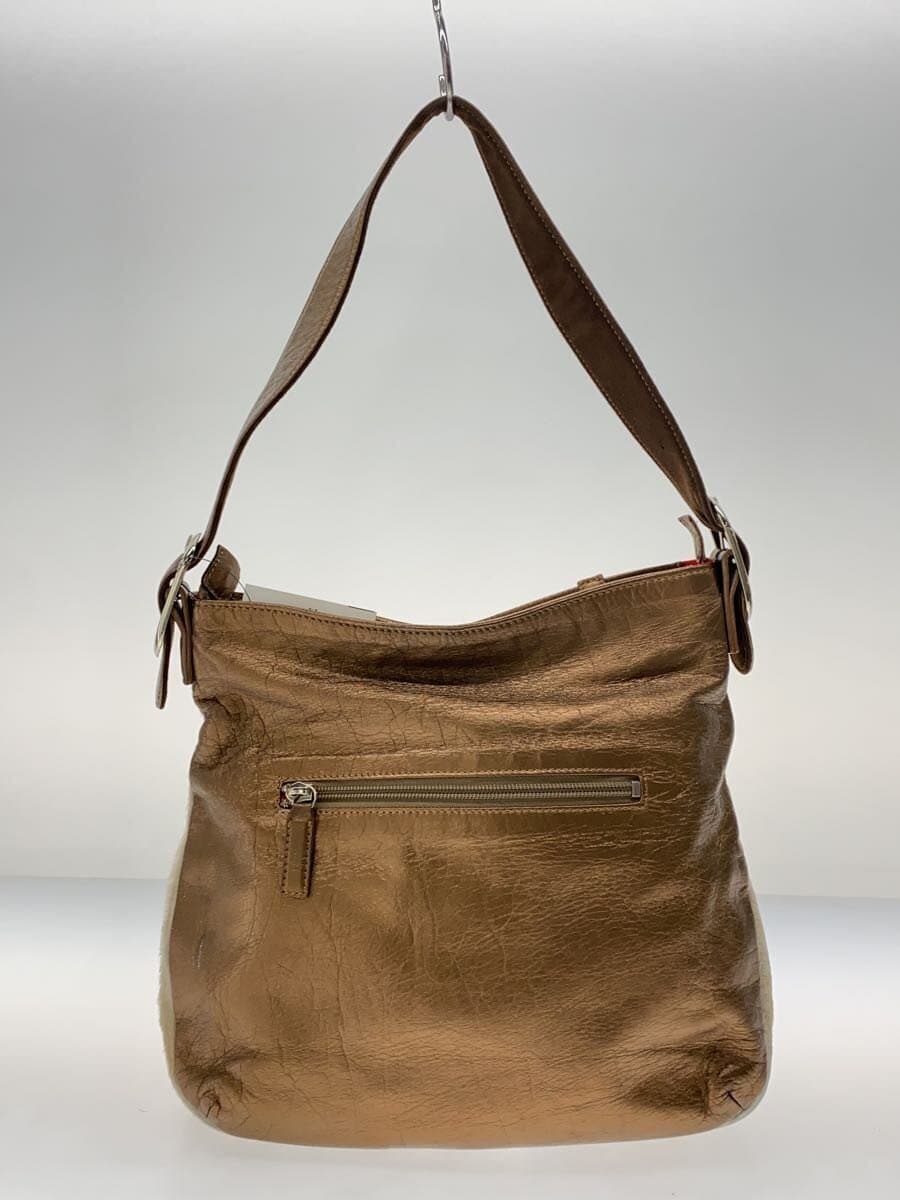 Other Brand Pony Hair Style Flower Handbag BEG 3