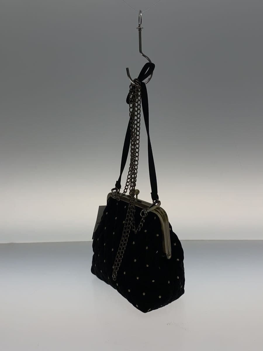 Bibiy. Frame purse Shoulder bag Cotton BLK All-over pattern 2