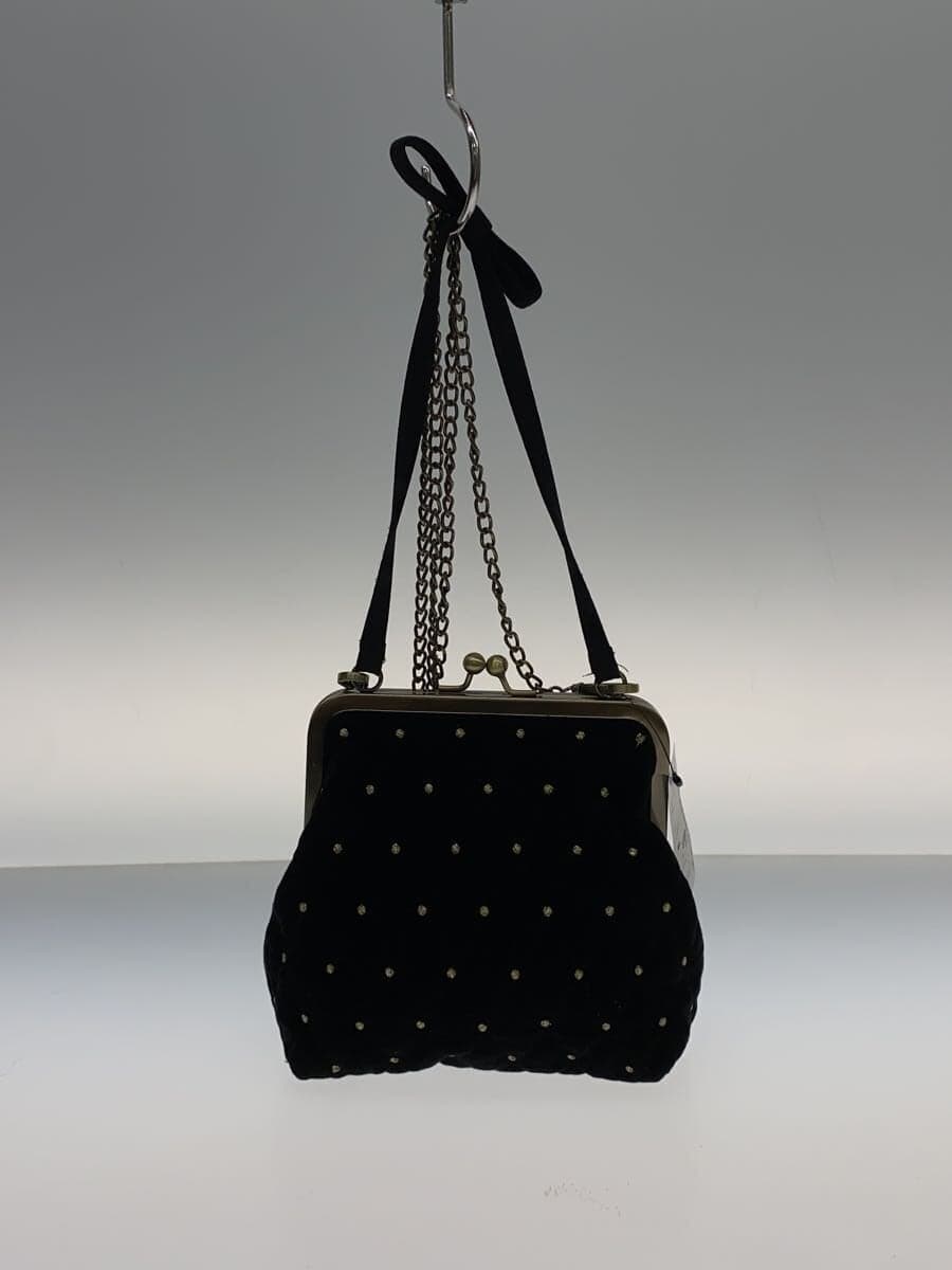 Bibiy. Frame purse Shoulder bag Cotton BLK All-over pattern 3