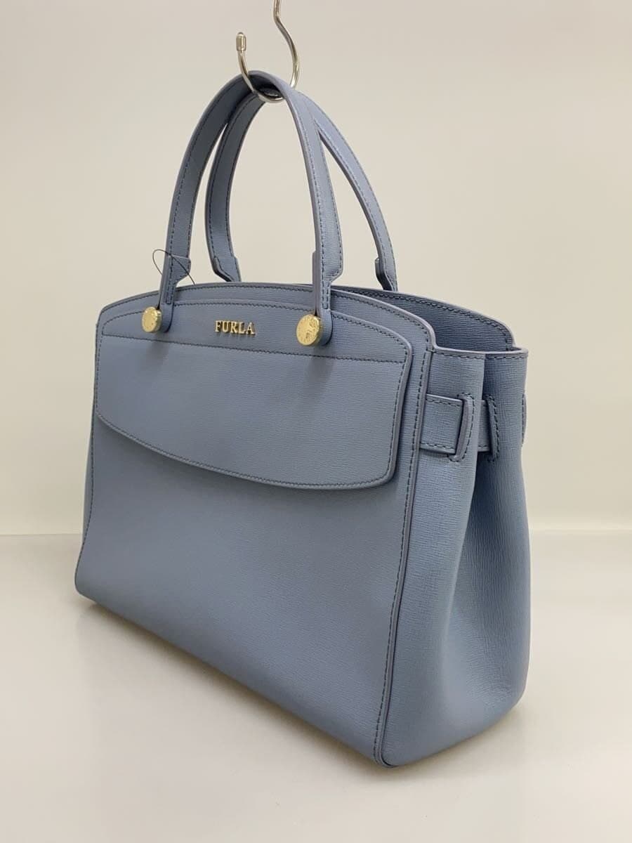 FURLA Handbag Leather BLU 2