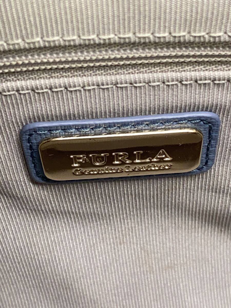 FURLA Handbag Leather BLU 5