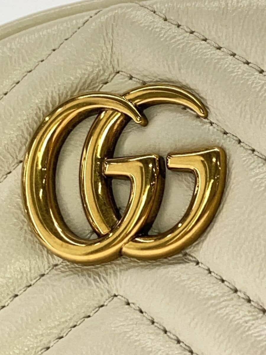GUCCI Shoulder Bag_GG Marmont_Quilted Leather WHT Solid 550154 0OLET 9022 5