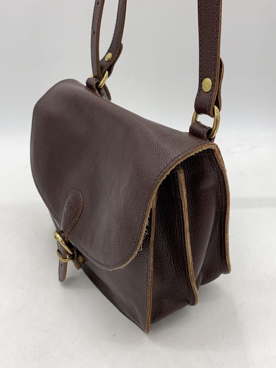 IL BISONTE Shoulder Bag Cowhide BRW Solid 54202-3-00711 2