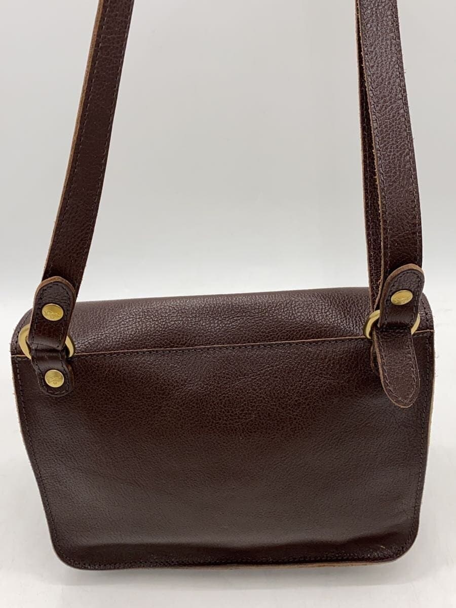 IL BISONTE Shoulder Bag Cowhide BRW Solid 54202-3-00711 3