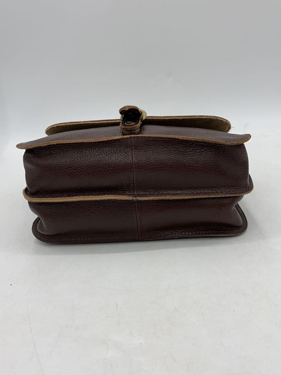 IL BISONTE Shoulder Bag Cowhide BRW Solid 54202-3-00711 4