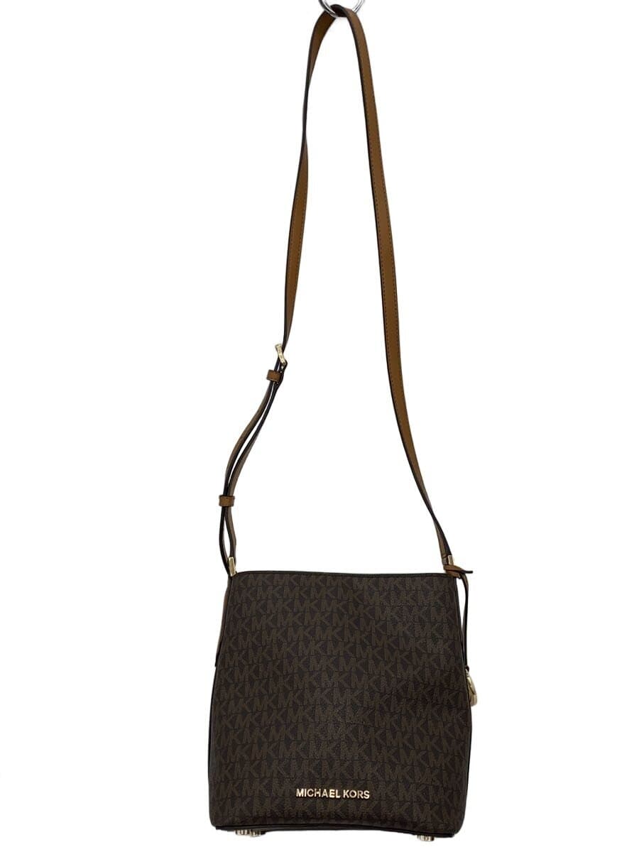 MICHAEL KORS Shoulder Bag Leather BRW All Over Pattern BA-1903