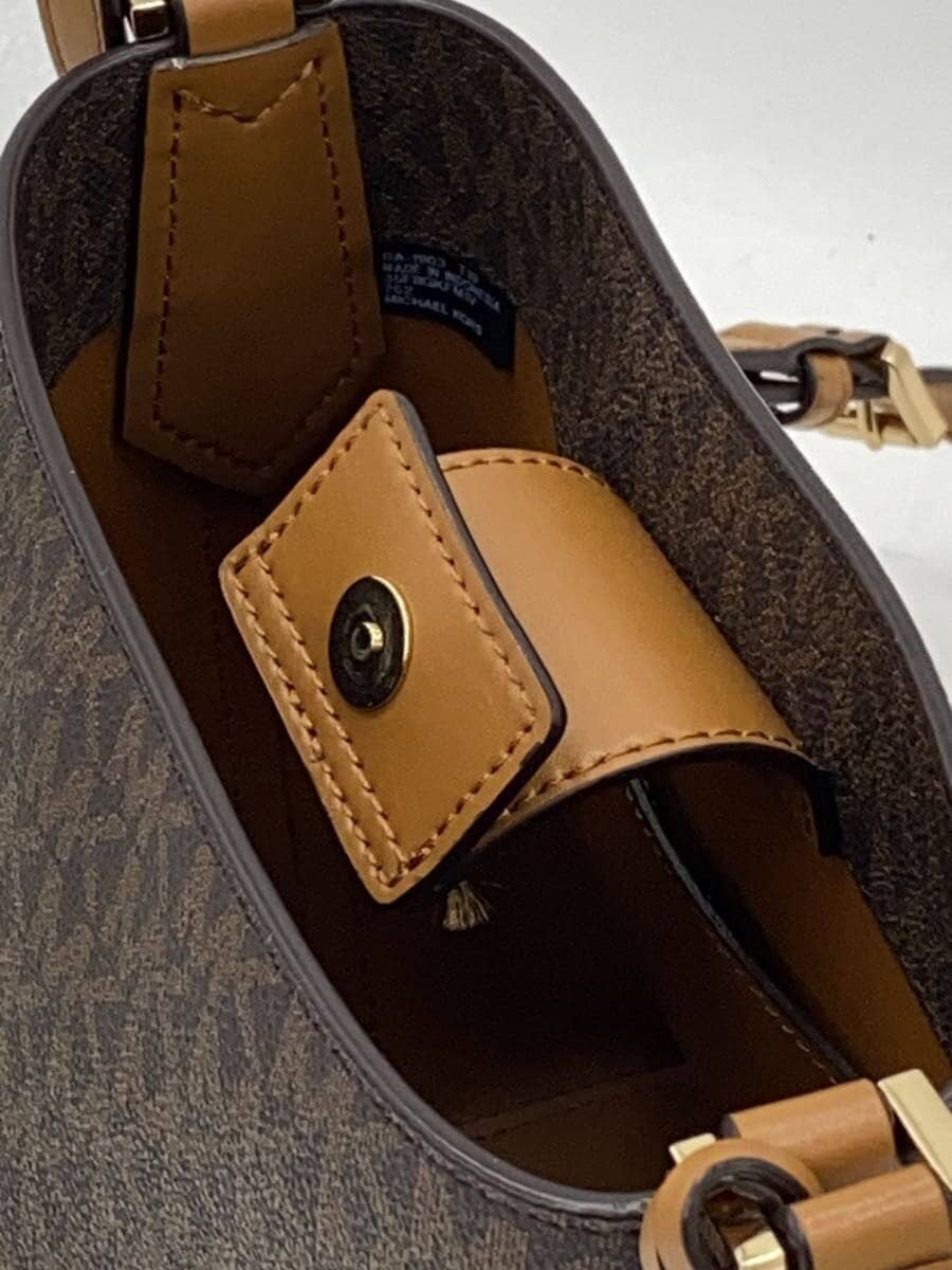 MICHAEL KORS Shoulder Bag Leather BRW All Over Pattern BA-1903 8