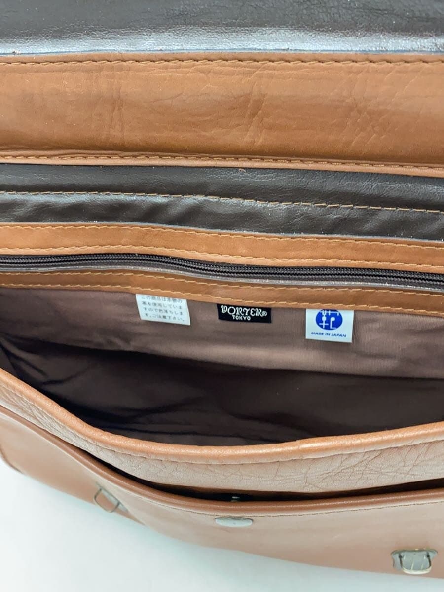 PORTER bag leather BRW plain 5