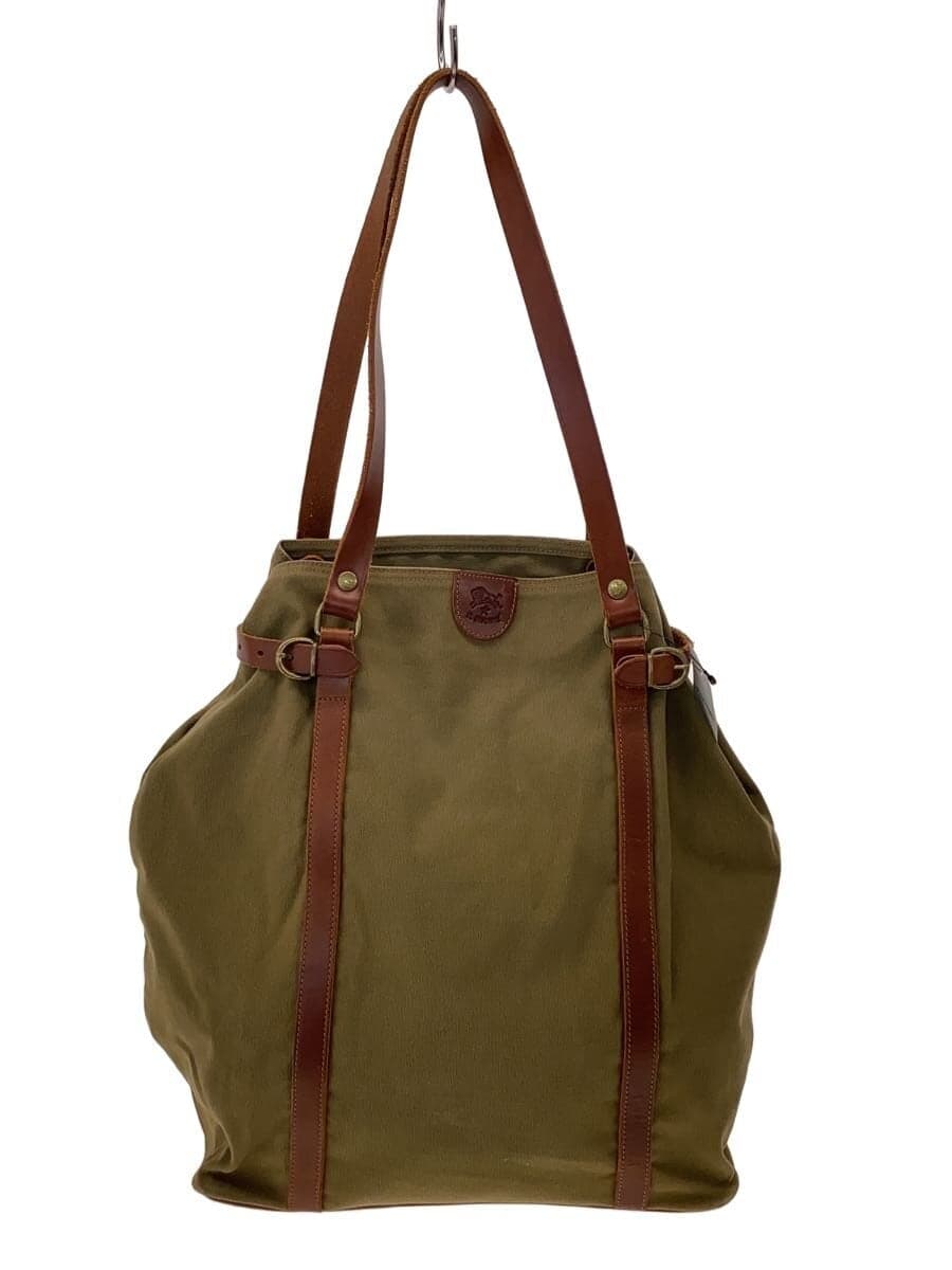 IL BISONTE Shoulder Bag Canvas KHK Solid