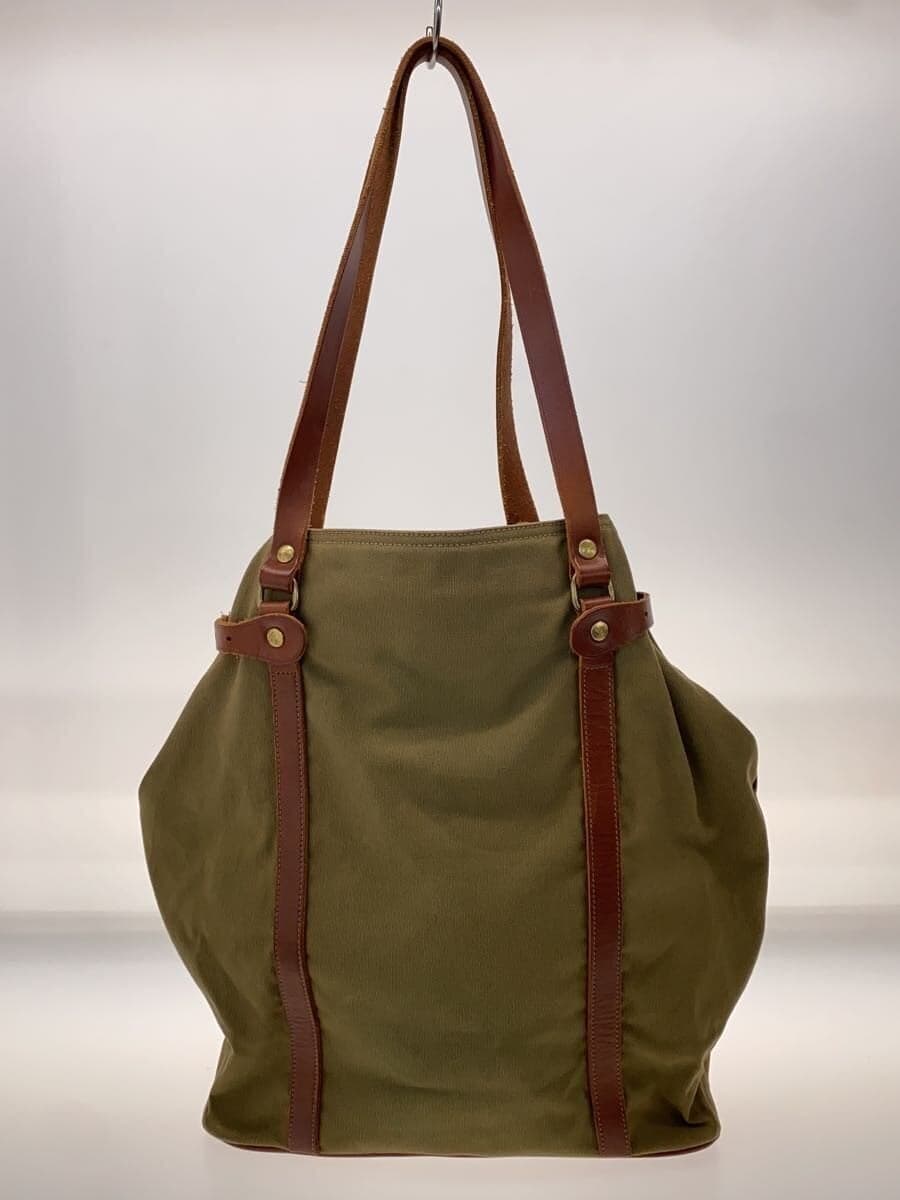 IL BISONTE Shoulder Bag Canvas KHK Solid 3