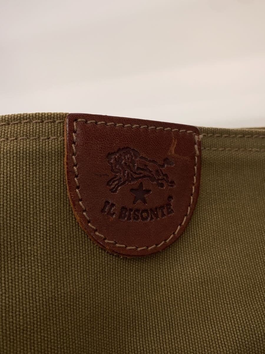 IL BISONTE Shoulder Bag Canvas KHK Solid 5