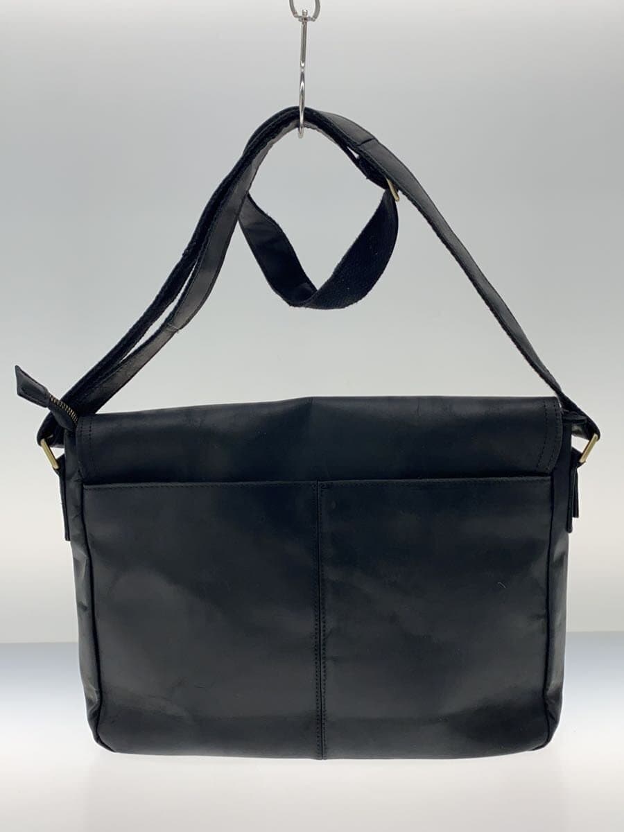 Other Brand Shoulder Bag Leather BLK Solid 3