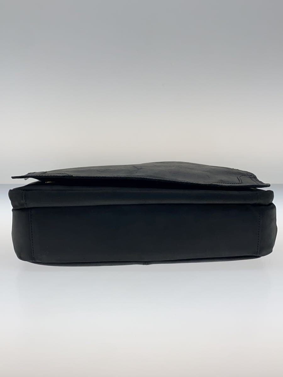 Other Brand Shoulder Bag Leather BLK Solid 4