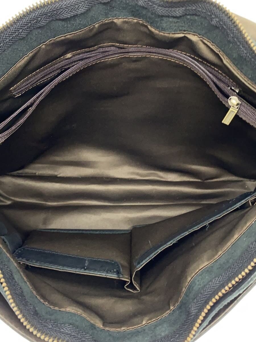 Other Brand Shoulder Bag Leather BLK Solid 5