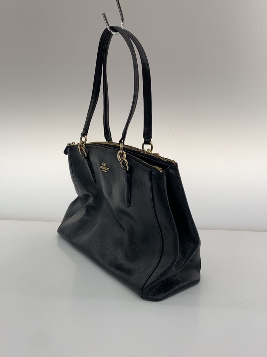 COACH Clutch Bag Leather BLK Solid 2