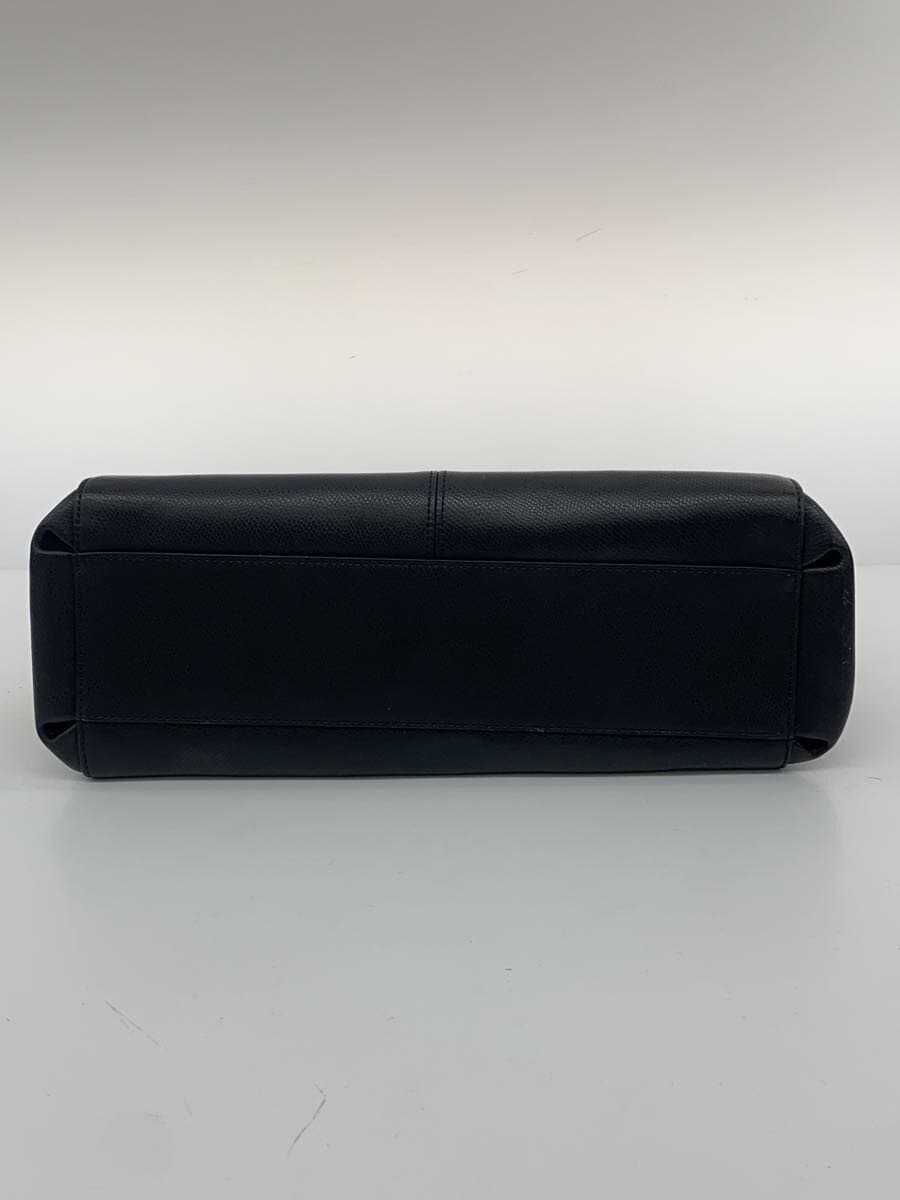 COACH Clutch Bag Leather BLK Solid 4