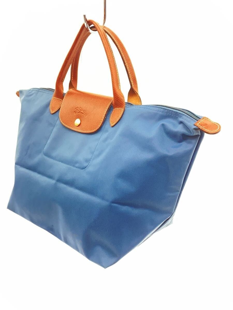 LONGCHAMP handbag nylon blue plain 2