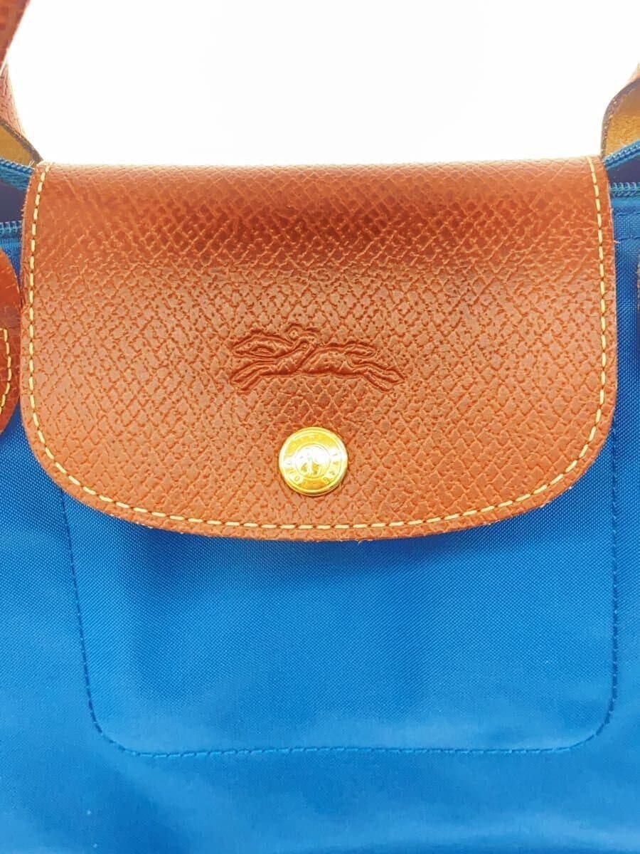 LONGCHAMP handbag nylon blue plain 8
