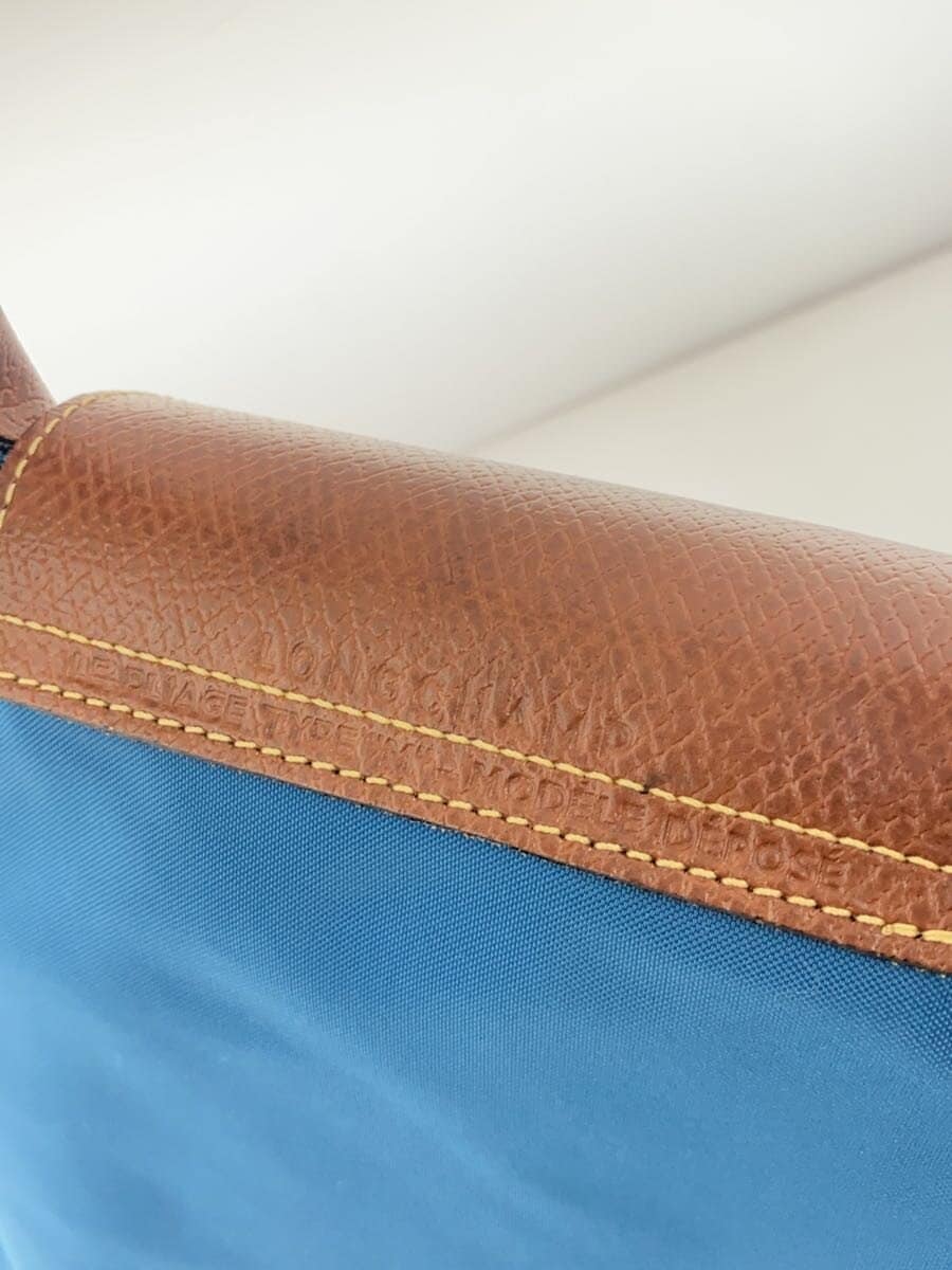 LONGCHAMP handbag nylon blue plain 9