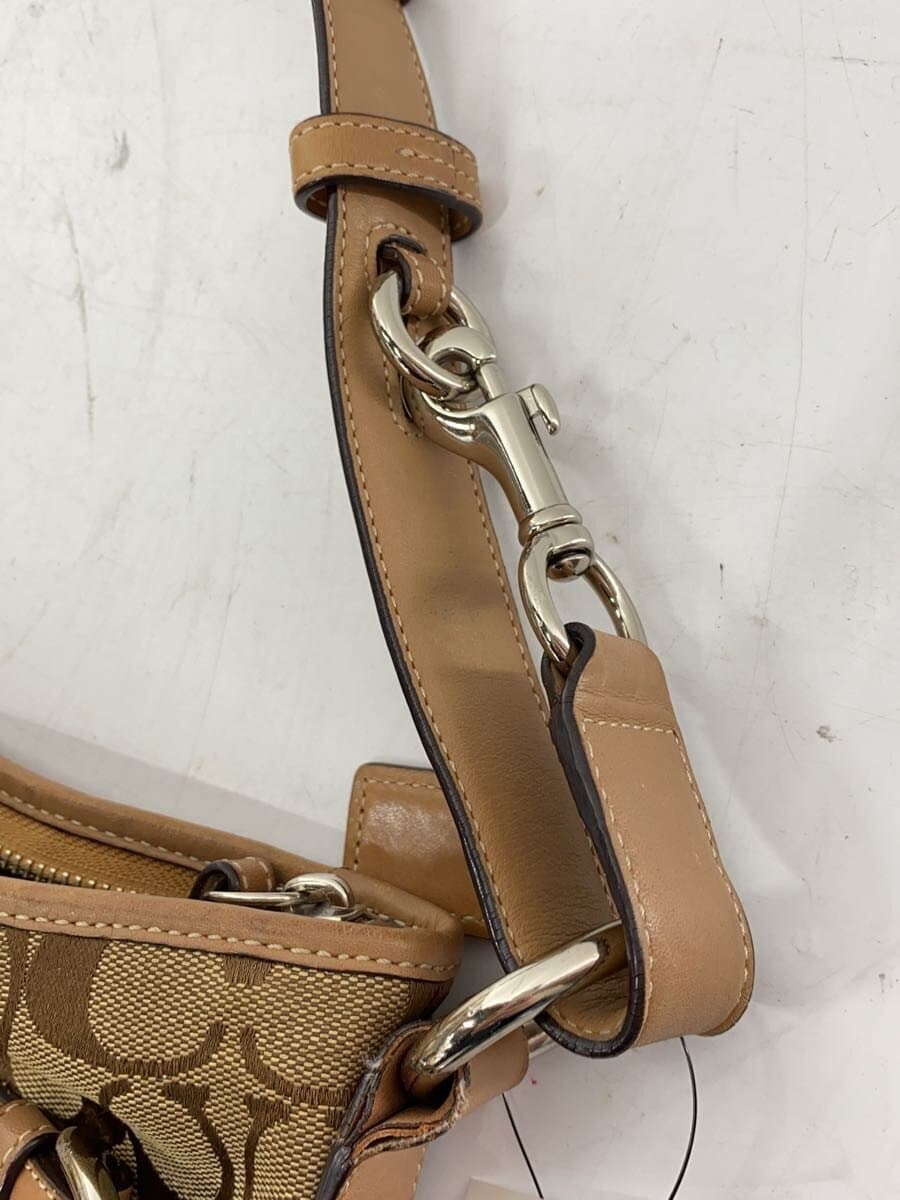 COACH Shoulder Bag_Signature_Beige Leather Canvas Beige All Over Pattern 9