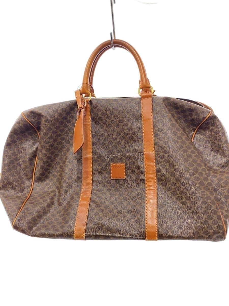 CELINE Boston Bag Leather Brown All Over Pattern MC98 2