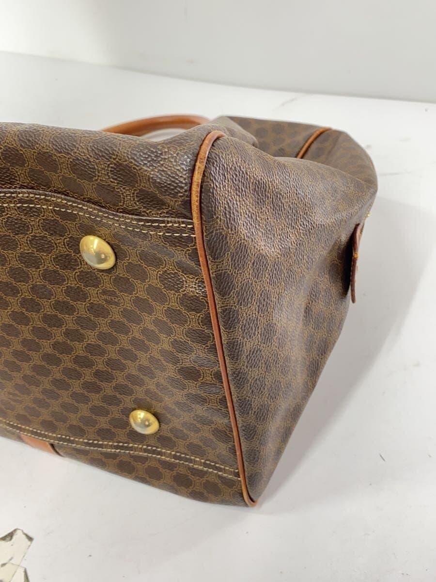 CELINE Boston Bag Leather Brown All Over Pattern MC98 2 7