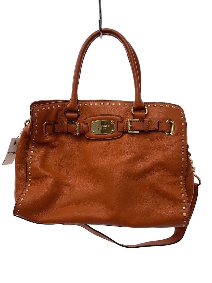 MICHAEL KORS Handbag Leather Orange AV-1306
