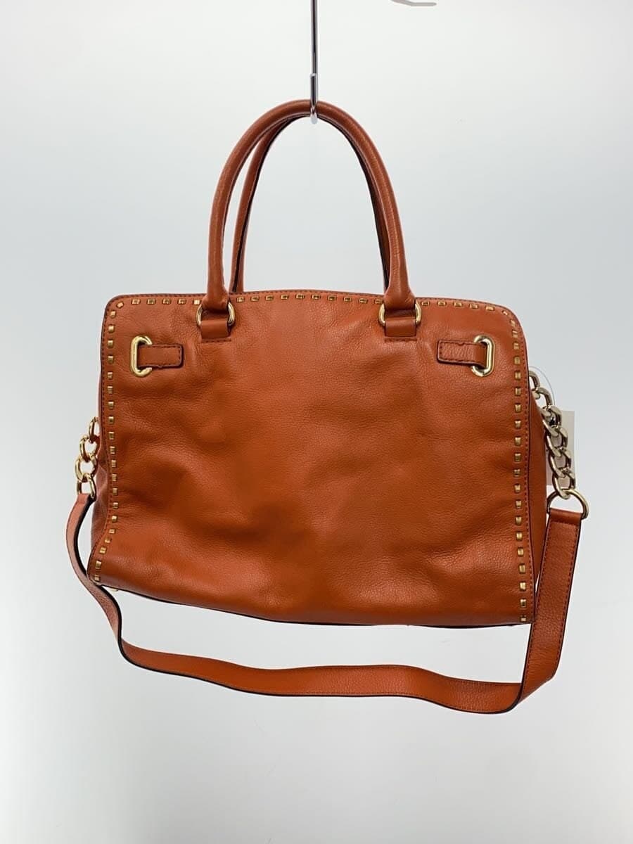 MICHAEL KORS Handbag Leather Orange AV-1306 3