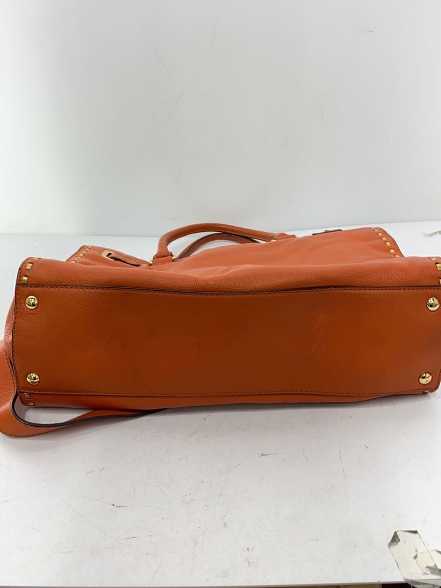MICHAEL KORS Handbag Leather Orange AV-1306 4