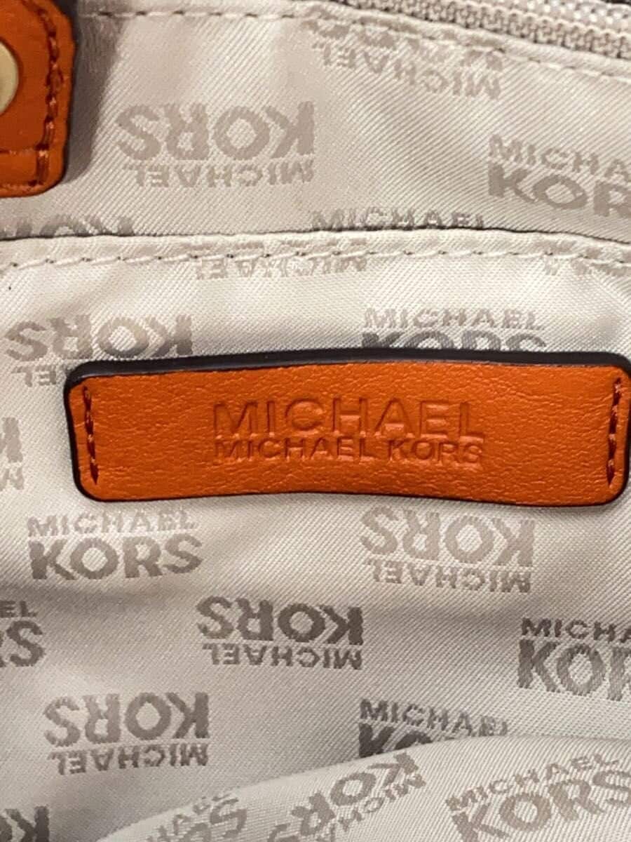 MICHAEL KORS Handbag Leather Orange AV-1306 5